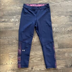 Under Armour Navy Blue and Pink compression Leggings